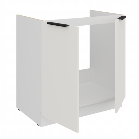 Szafka pod zlew 80 cm AURO 80 ZL 2F BB biały mat